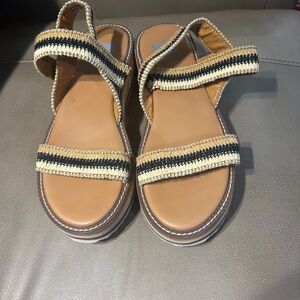 Stylish Tan and Black Women's Sandals